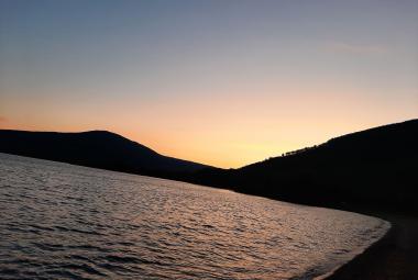 Sunset at the lake Vico
